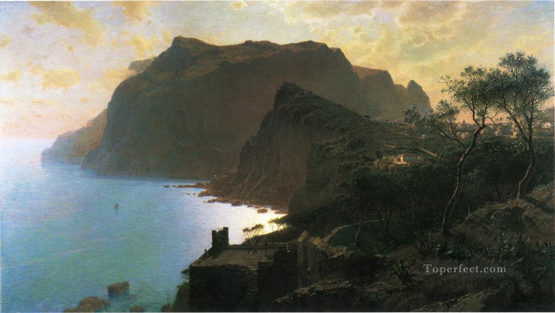 The Sea from Capri scenery Luminism William Stanley Haseltine Oil Paintings